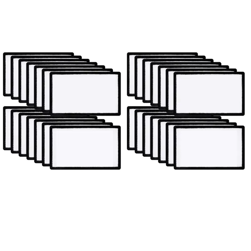 28 Pcs Sublimation Patches Blank Fabric Ironing Rectangular Blank Patches Fabric Repair Patches for Clothes, Hats