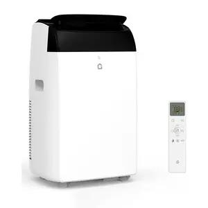 14,000 BTU Portable Air Conditioner for Rooms up to 700 Sq.Ft - Quiet 3-in-1 Cooling, Dehumidifier & Fan - Auto-Evaporation, Remote, 24-Hour Timer, LED Display, Window Kit