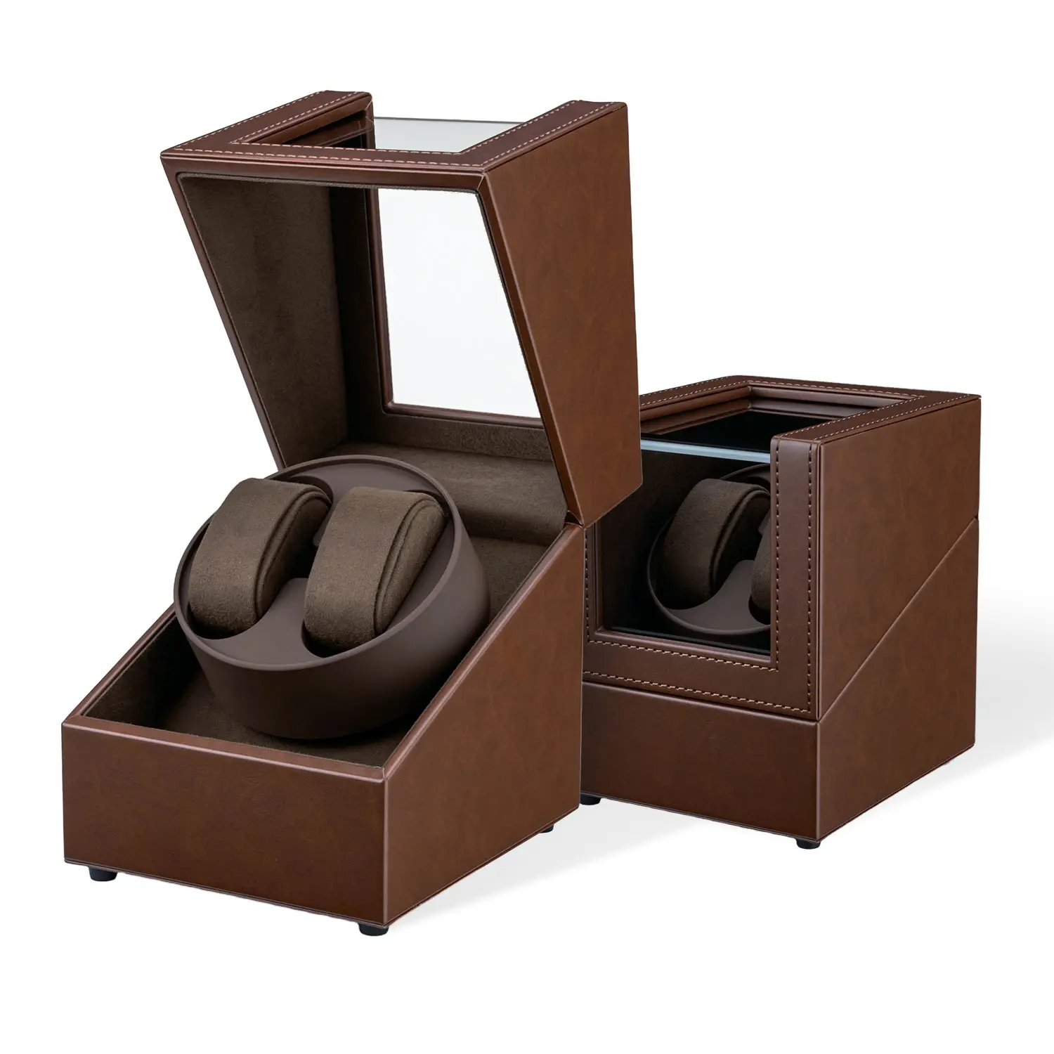 Mcbazel Watch Winder for Automatic Watches, Double Automatic Watch Winder Box with Quiet Japan-made Motor, Automatic Watch Display Storage Rotation Wristwatch Box with 2 Slots