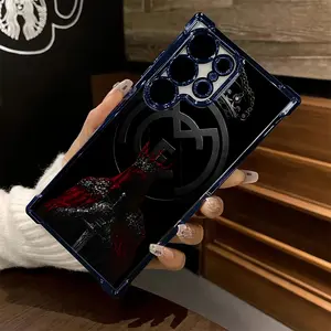 Champions M-Madrid Pattern Protective Phone Case for Samsung Galaxy S25 S24 S23 S22 S21 S20, Anti Fall Transparent Soft Back Cover for 4g 5g Accessories