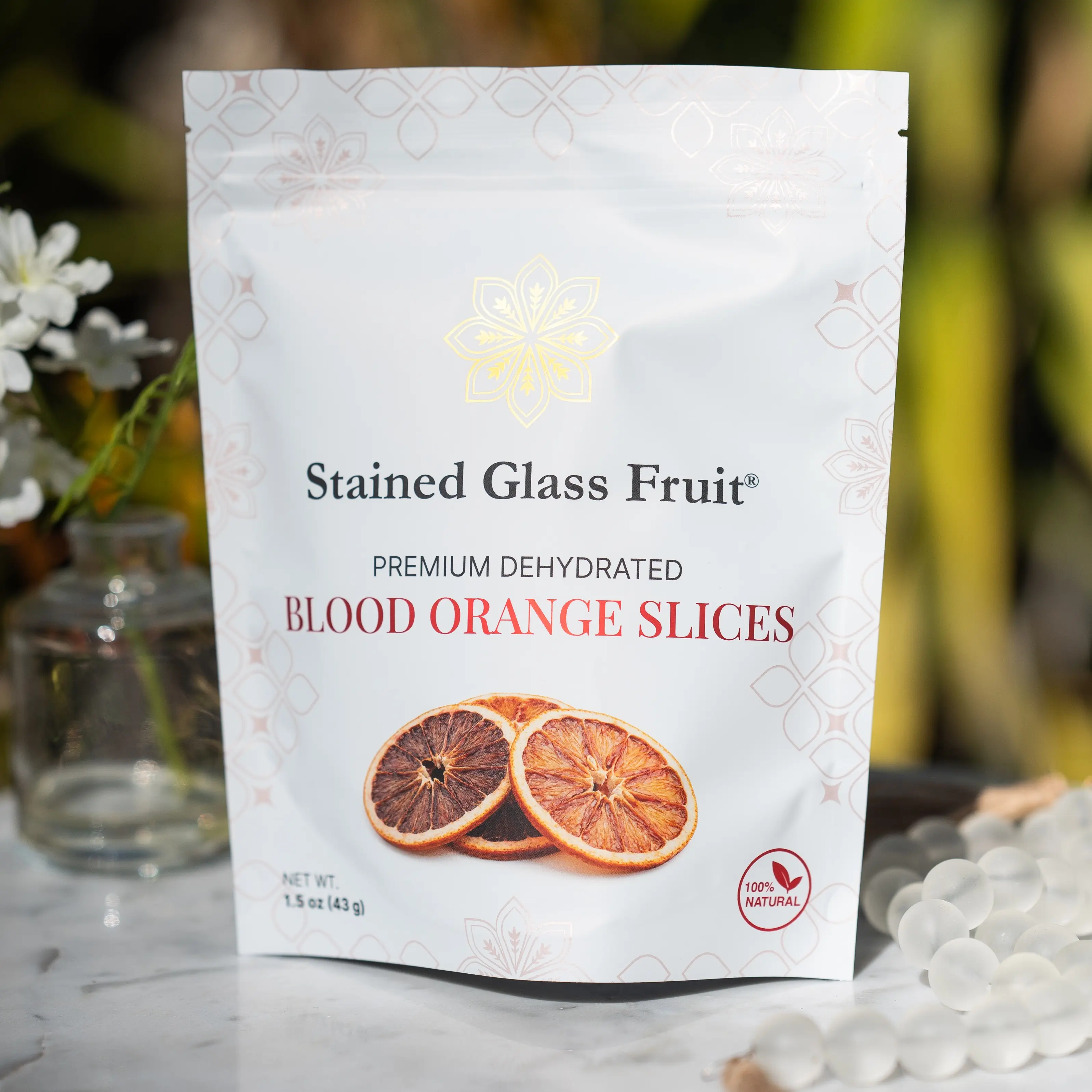 Stained Glass Fruit Dehydrated Citrus, Blood Orange Slices