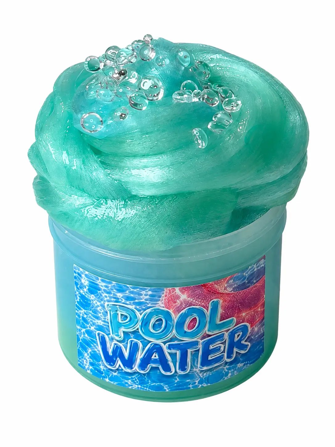 Clear Slime, Aqua Pool Water Themed Slime with Bubble Pops, Chlorine Water Inspired Texture for Tropical Pool Days, Waikiki Beach Summer Fun