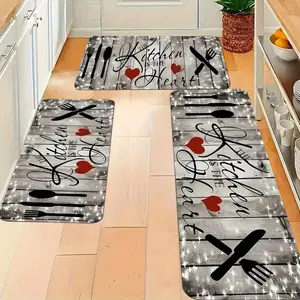 3pcs Farmhouse Kitchen Floor Mat Set - Suitable For Comfortable Rural Style Decoration In Kitchens, Bedroom, Living Rooms, Dining Room, And Bathrooms, Holiday Gift, Birthday Gift, Gifts For Friend And Family, Kitchen Accessories, Father'S Day Gift