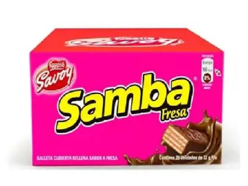 Samba Savoy  Fresa  caja x 20 Unid