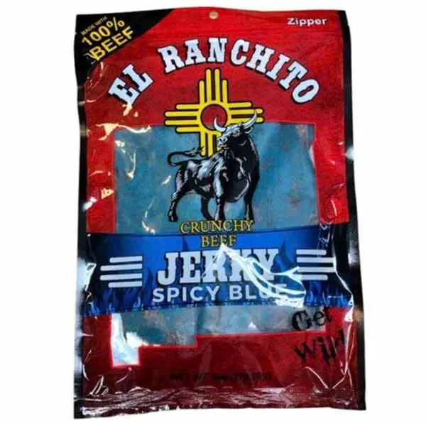 [Hot 2026!!!] Spicy Blue El Ranchito Crunchy Beef Jerky Net Wt. 2 oz