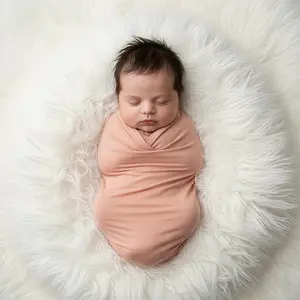 Bestaroo Rose Dawn Swaddle Blanket, Super Soft Lenzing Micromodal Stretch Baby Wrap, Rose Dawn Print, Multi Use Swaddle, Stroller & Nursing Cover, 38 x 38