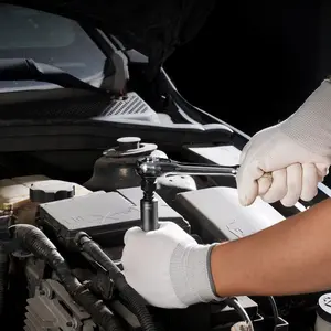 VEVOR 1/4 Drive Impact Socket Set, 14 Piece Deep Socket Set Metric 4-15mm, 6 Point Cr-Mo Alloy Steel for Auto Repair, Easy-to-Read Size Markings, Rugged Construction, Socket Organizer