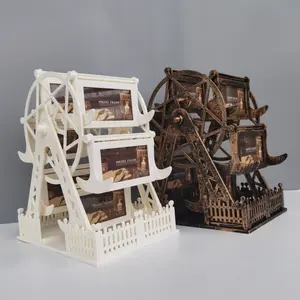 Classic Rotating Windmill Ferris Wheel Photo Frame Display Stand, Home Decor, Valentine's Day Gift, Abs Plastic, Suitable for Family & Friends, Home Decoration
