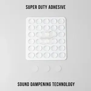 Silicone Cabinet Door Buffer Pad, 64pcs Super Duty Self Adhesive Slam Noise Dampening Protector, Adhesive Pad Dot for Furniture, Cupboard, Humidor, Hinges, Drawer & Latch