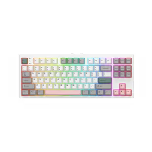 EPOMAKER TH87 Wireless Mechanical Keyboard TKL Layout Tri-Mode USB-C/BT 5.0/2.4GHz Wired Hot Swappable Custom PBT Keycap RGB Backlit Gasket Gaming Keyboard for PC/Mac creamy keyboard keyboards for gaming TikTokShopJumpstartSale