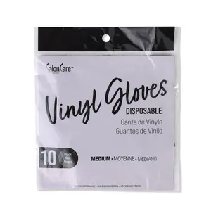 Salon Care Medium Black Vinyl Gloves 10ct Salon Care Medium Black Vinyl Gloves 10ct