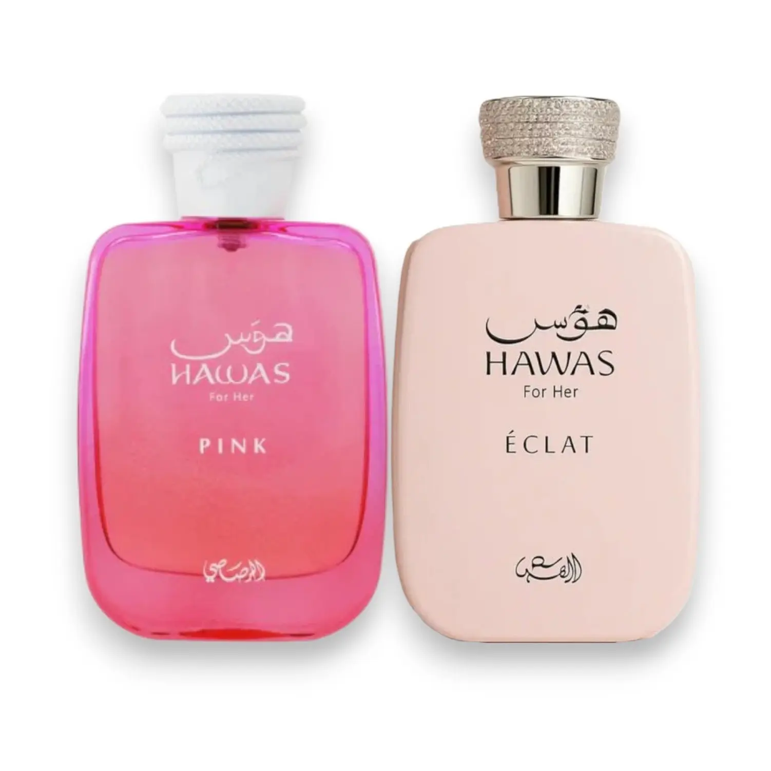 Oudlash Bundle | Rasasi Hawas Pink + Her Unisex Eau De Parfum, 100 ML-3.4 oz Alcohol-Based Fragrance with Sweet-Fruity & Vanilla Notes, Ideal for Womens Gifts