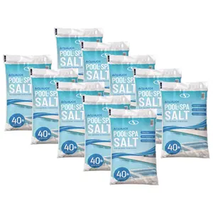 Aqua Joe 10 Pack 40 Lb Fast Dissolving Pool Spa Salt Chlorine Generators AJ-PS40