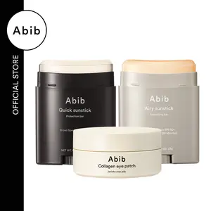 [Abib Official] The Best K-beauty Viral Trio｜non-whitecast and non-sticky Sunstick, Korean Skincare Daily Care, Bestsellers, Collagen Eye Patches