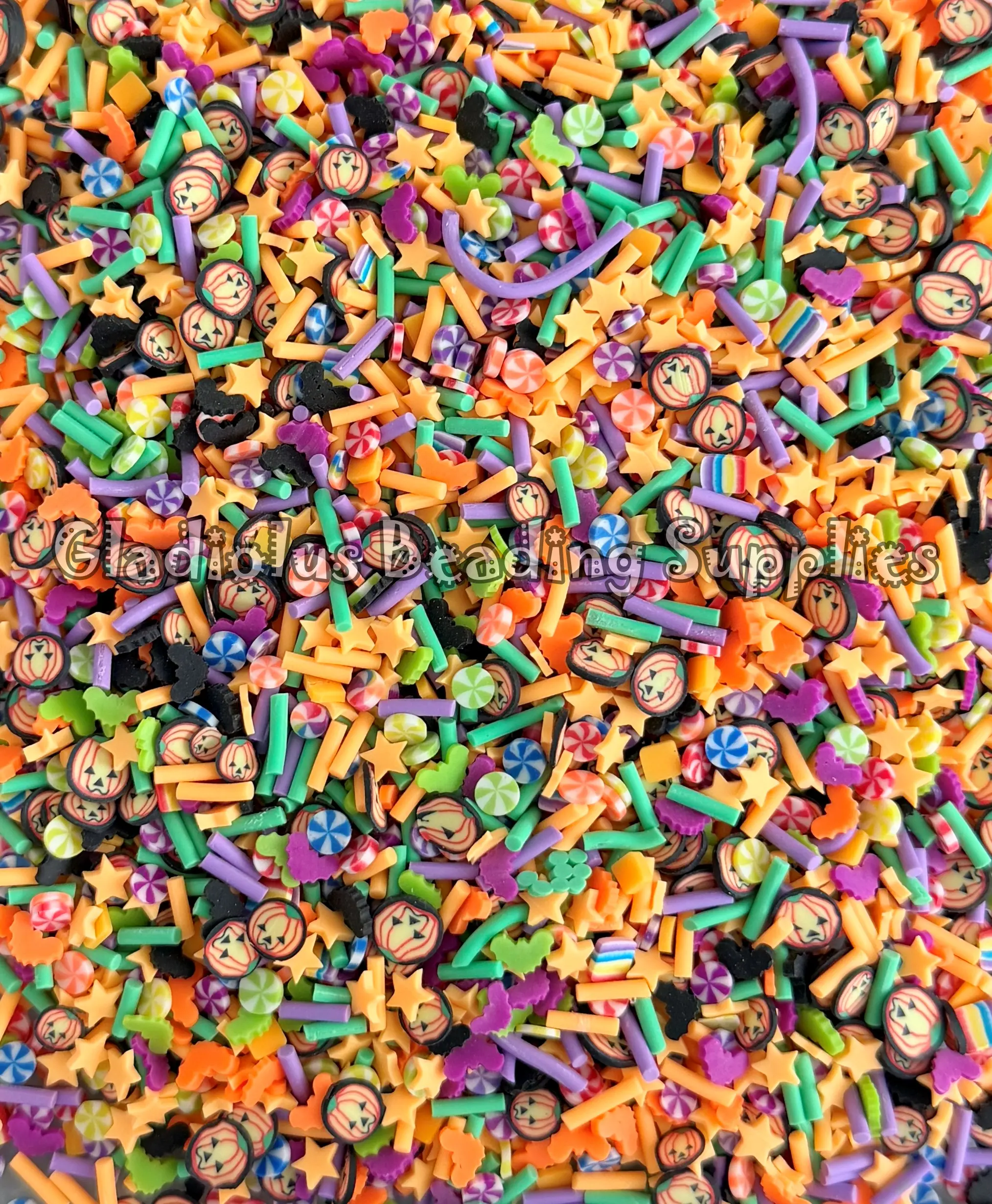 Halloween Clay Slices, Skull, Pumpkin Clay, Non-Edible Sprinkle Mix, Polymer Clay, Fake Sprinkles, Nail Art Supplies, Shaker Mix, Happy Halloween
