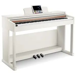 Donner DDP-100 88 Key Weightesd Hammer Action Upright Digital Piano for Beginners Black/White