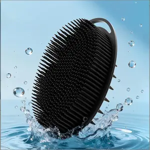 Silicone Bath Brush for Shower and Hair Washing, Portable 2-In-1 Massage Design for Home and Travel Use, Easy Scrubbing and Cleansing, Body Scrubber, Exfoliating Shower Scrubber