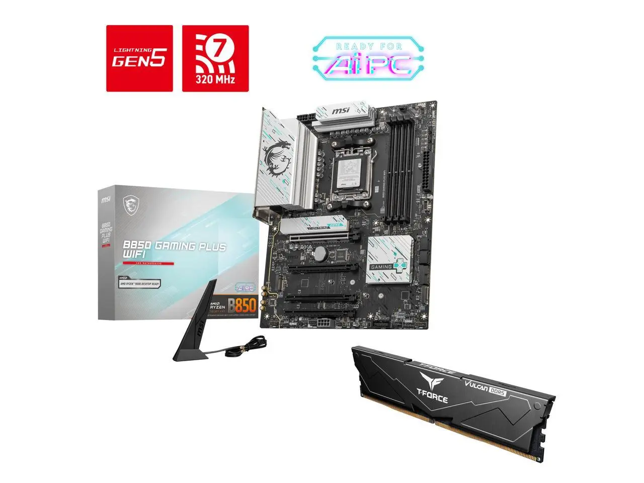 MSI B850 Gaming Plus WiFi Bundle - Motherboard & 16GB Memory Kit MSI B850 Gaming Plus WiFi Bundle - Motherboard & 16GB Memory Kit