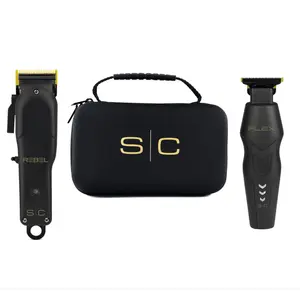 StyleCraft Pro Super Set Black Rebel Clipper & Flex Trimmer SC326B – Premium Clipper and Trimmer Combo for Precision Grooming