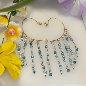 Wire Wrapped Fairy Dangle Ear Cuffs - Fashionable and Whimsical