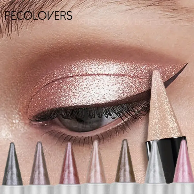 Monochrome Brightening White Sliver Diamond Brighten Lying Silkworm Eye Shimmer Glitter Eyeshadow Stick Facial Makeup