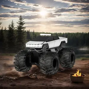 1:18 Monster Truck Toys RC Cars,2.4GHz Waterproof Cyber RC Trucks: 4WD All-Terrain Off-Road Monster Pickup with 2 Batteries