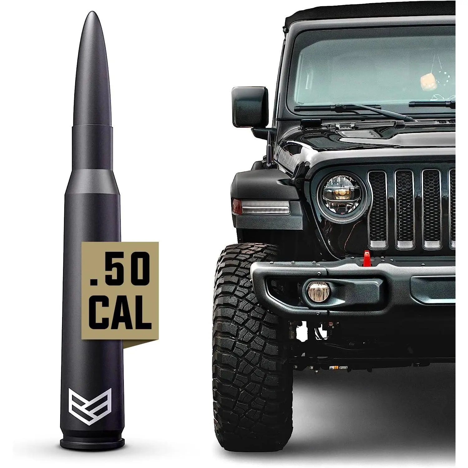KDO  - 50 Cal Bullet Antenna for Jeep Wrangler Gladiator Sahara Rubicon, Jeep Wrangler Accessories, Jeep Gladiator Accessories, Replacement Radio Antenna (2007-2023 JK JL)