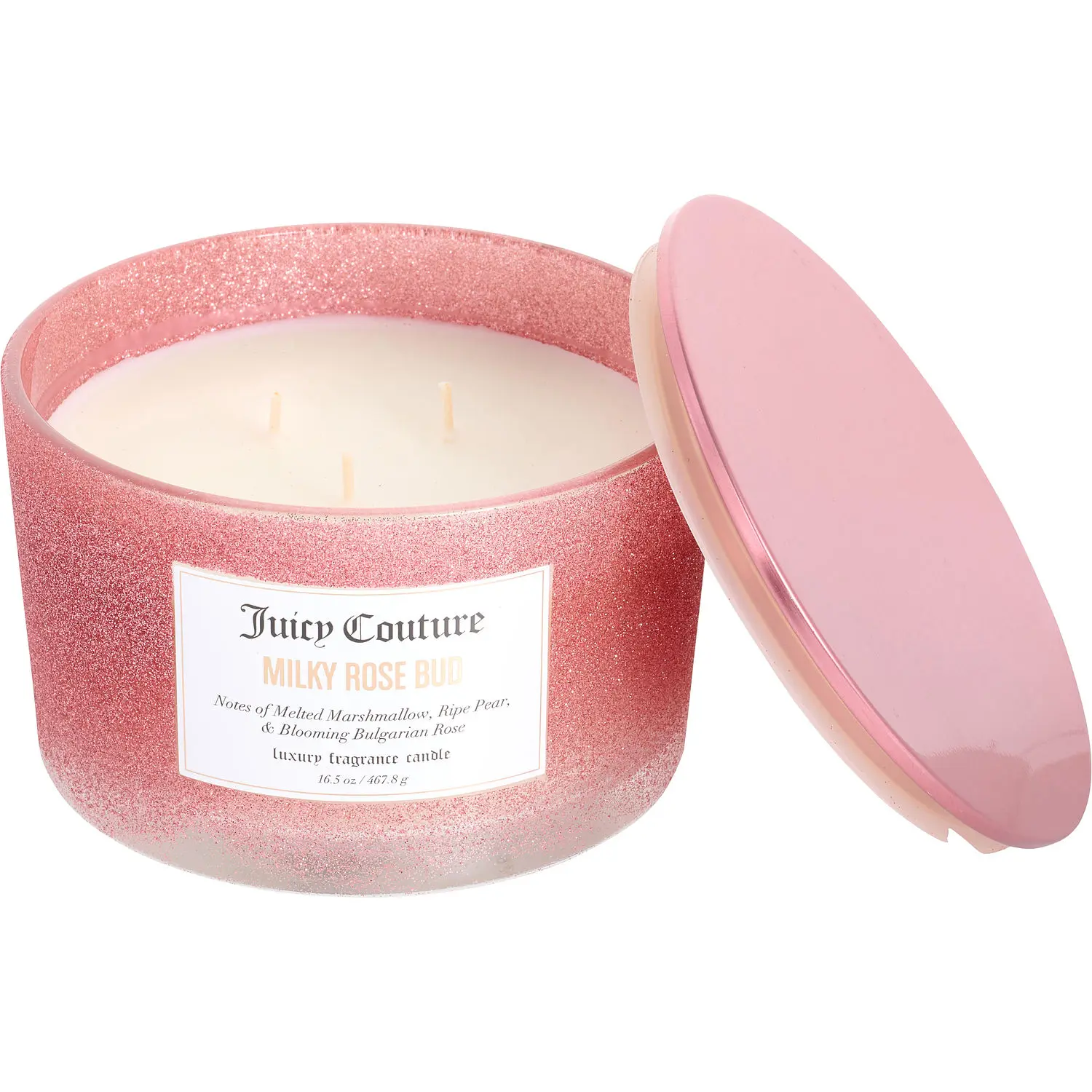 Juicy Couture Milky Rose Bud By Juicy Couture Glitter Candle For Women