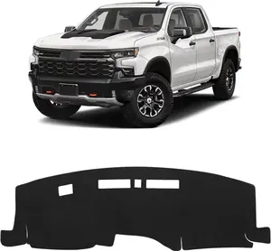 KUST Dash Cover for Chevy Silverado 2022-2025 2026 /GMC Sierra 1500(Only fits 13.4-inch Touch Screen) Polyester Dashboard Cover for 2024-2026 Silverado & Sierra 2500HD 3500HD