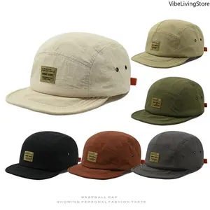 Fashion 5 Panel Baseball Cap Snapback Caps Quick-drying Flat-brimmed Hat for Men Women Adjustable Summer Casual Sunscreen Hats,summervibes