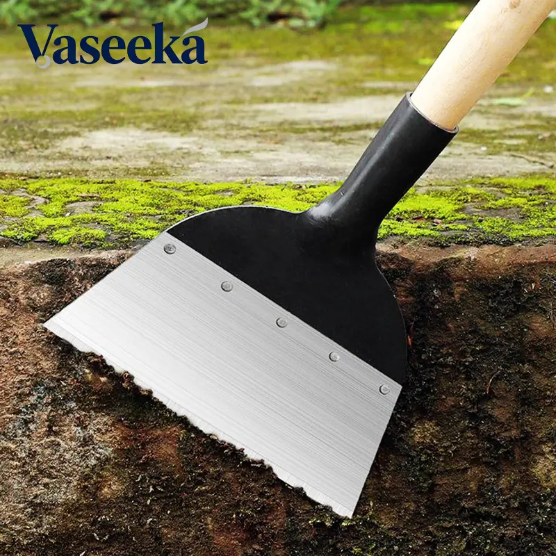 Vaseeka Large Garden Flathead Shovel Multi-Purpose Heavy Duty Metal Weeding Shovel for Lawn Edging Snow and Ice Removal Tool Home Tool Box Tool Kit Yard Tools Durable