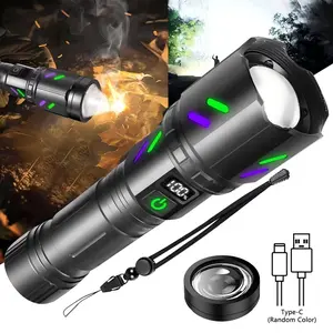 VASTFIRE 30W High Lumen Portable LED Flashlight - Ignition Lens Tactical Zoomable Beam USB Rechargeable Aluminum Alloy Torch with 5 Light Modes, IPX4 Rated for Camping, Home Emergency