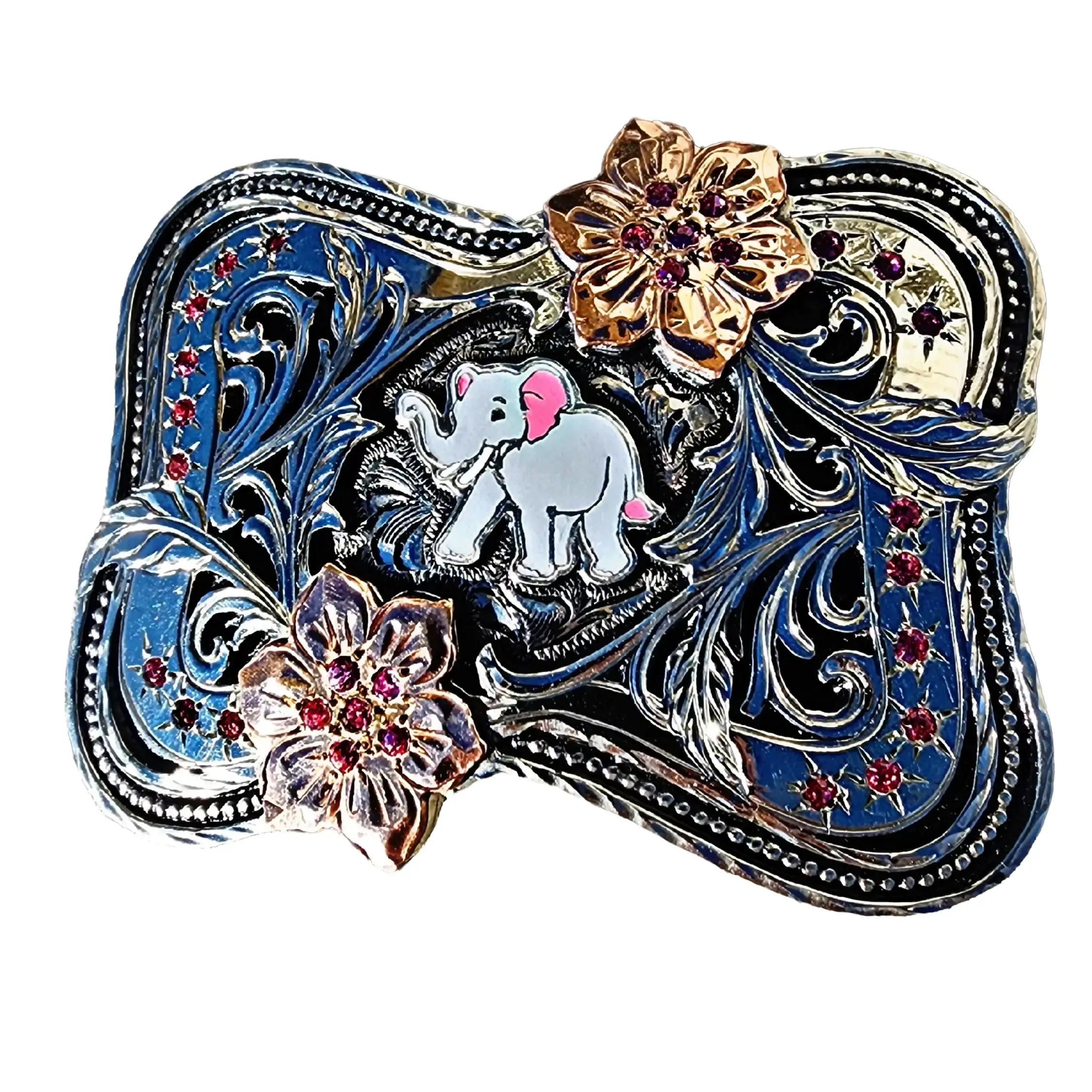 Handmade Custom Buckle with Rich and Deep Hand Engraving (Ships in 6 to 8 weeks)
