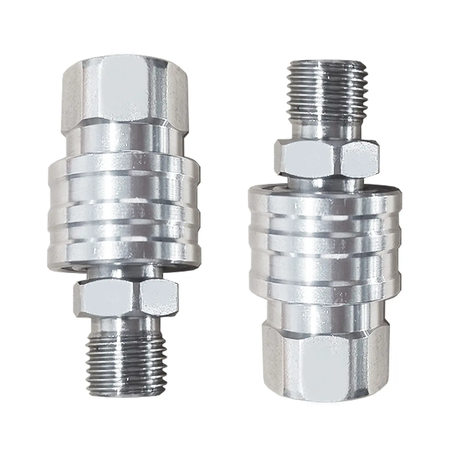2PCS 1/4" Stainless Steel Industrial Robust Materials Durable Build Quick ConnectCoupler for Airless Paint Sprayer, High Pressure Hose to Machine Connector