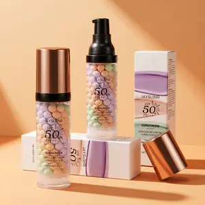 3-in-1 Color Corrector Primer Sunscreen Concealer, Hydrating Isolation Cream, Moisturizing, Covers Imperfections, Evens Skin Tone, Long-Lasting Daily Makeup Base