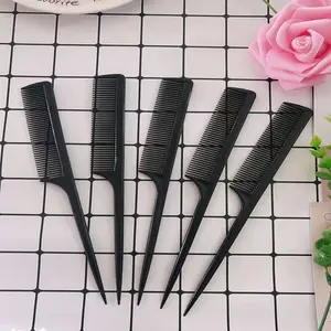 1 Pack Rat Tail Combs for Women Fine Tooth Comb Parting Tip Carbon Fiber Root Teasing Anti Static Heat Resistant