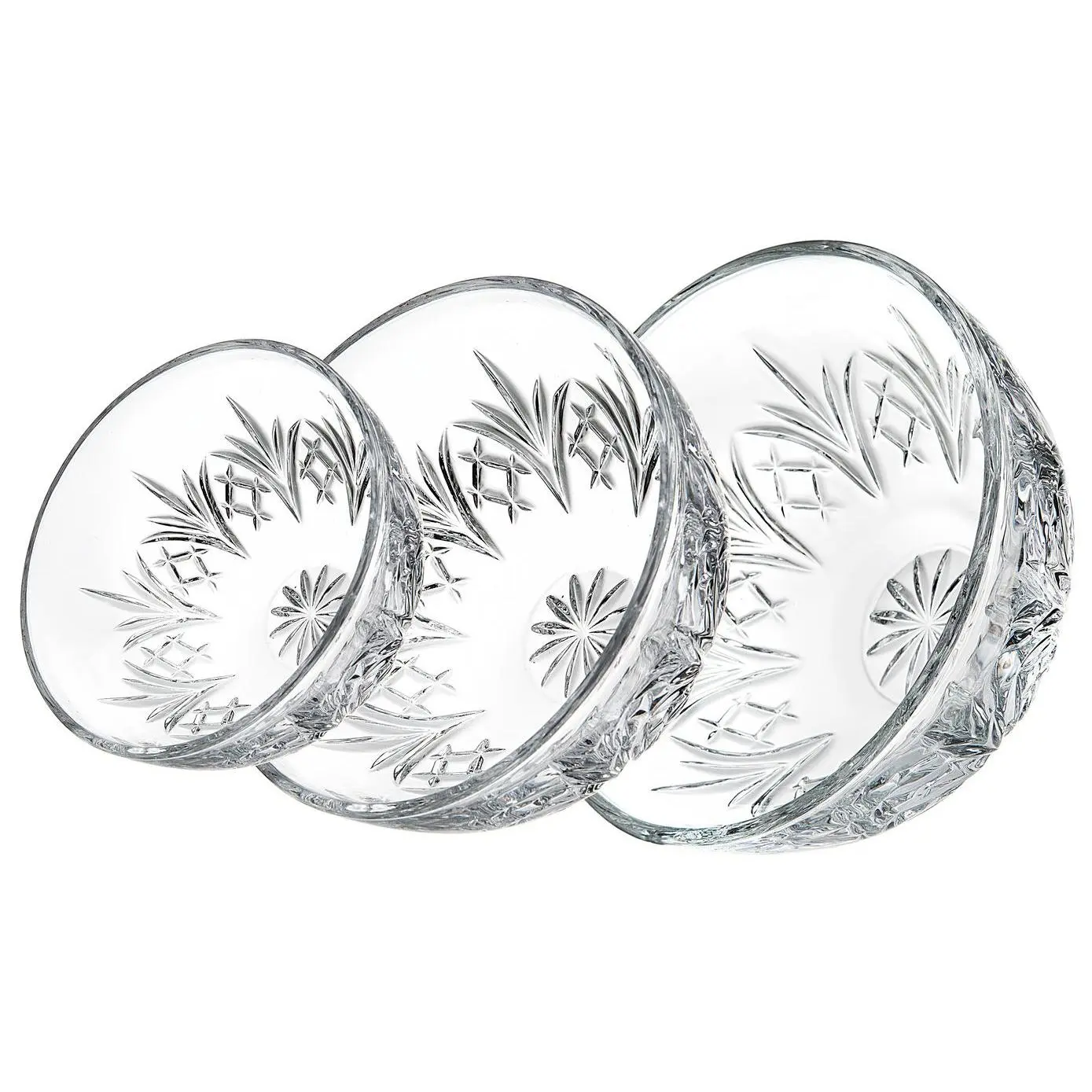 Godinger Dublin 3-Piece Crystal Bowl Set