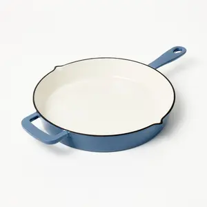 12" Enamel Skillet Blue - Figmint