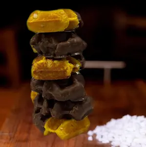 Bruges 6-Pack: Banana Chocolate Dipped Liège Waffles Bruges 6-Pack: Banana Chocolate Dipped Liège Waffles