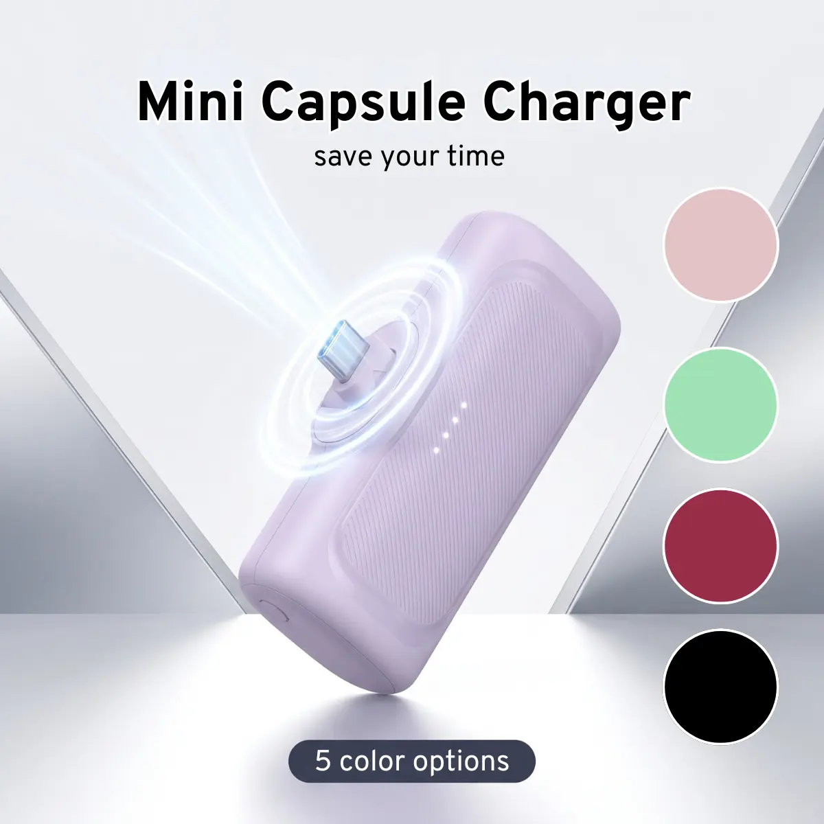 Portable Capsule Power Bank, Fast Charging Mini Pocket Charger For Android Samsung iPad Air Travel Emergency Backup Battery gift summerwins