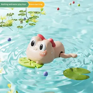 Wind-Up Frog Bath Toy Set, Swimming Floating Water Toys for Toddlers, Fun Bathtub & Pool Play Colorful Indoor  Pit Balls Ball