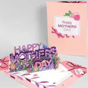 Pop Up Mothers Day Card- Funny 3D Pop Up Greeting Card-Surprise for Mom Greeting Card with Kraft Envelope - Hand-Drawn Designs by Artists