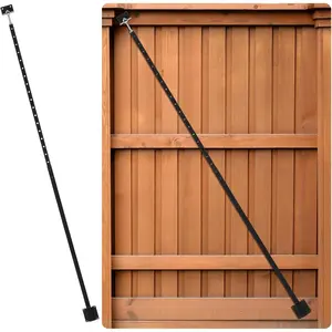 6' Gate Brace Stretch Anti Sag Gate Latches Kit for Wooden Fence Adjustable Door Kit for Wood Fencing, Extends from 47'' to 71'', Black