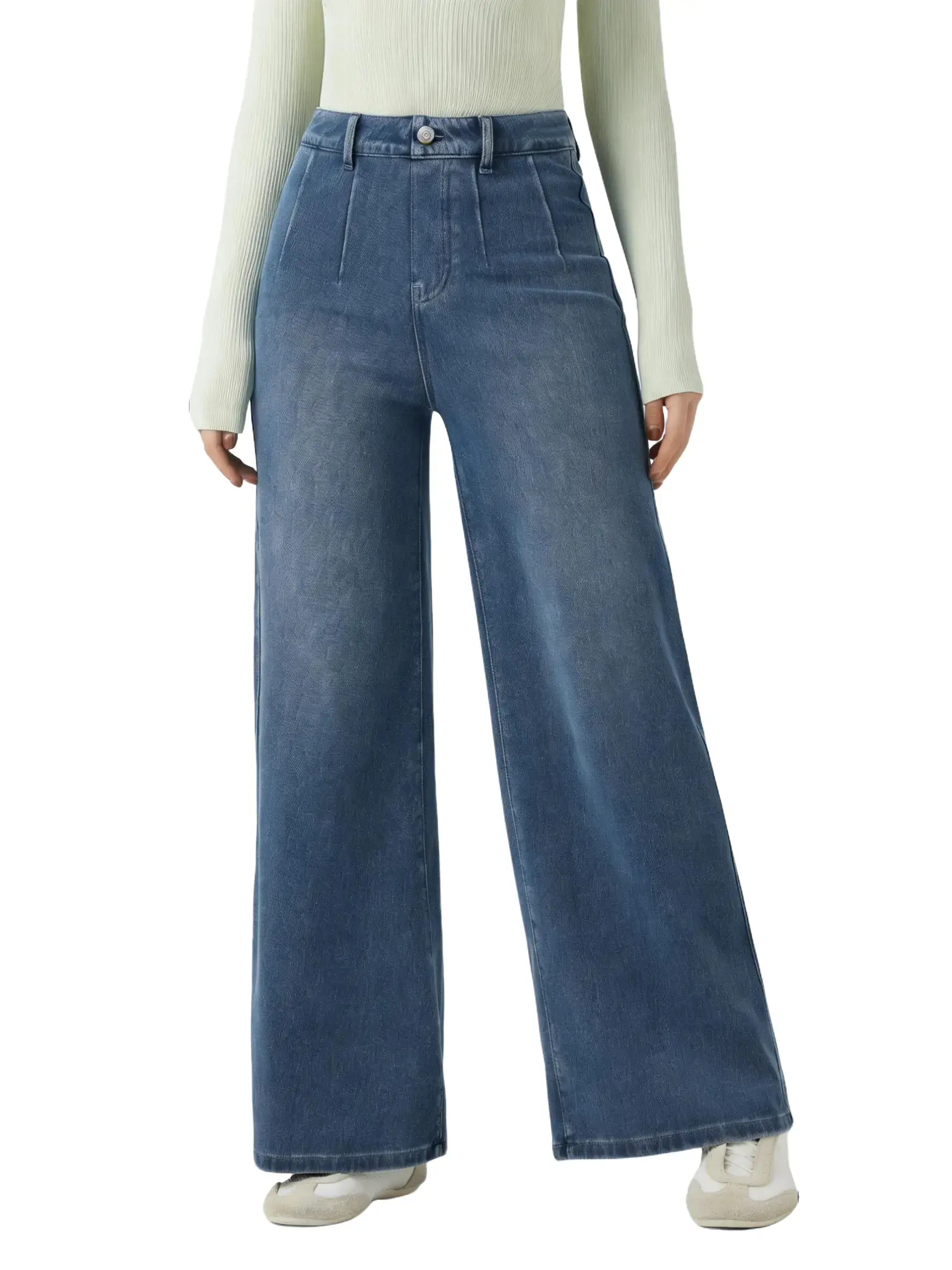 Women's High-Waisted Dark Wash Stretch Baggy Wide Leg Denim Jeans - Comfortable Casual Streetwear with Printed Pockets, Boho Fringe, Retro Floral, Gingham Designs, Framed Fit, Melanie Capris, Flared Tiro, Kimmy Cargo, Y2K Gaucho Pants bedazzled jeans
