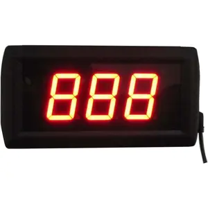 Large Digital 999 Day Countdown Timer, 1.8-Inch Red LED Display in Aluminum Frame, Includes Brackets for Wall Mount