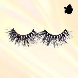 Tulum 25mm Full & Fluffy Glue On Lash Strip in Clear Round Case – Wispy, Open-Eye & Reusable Eyelashes Makeup Cosmetic