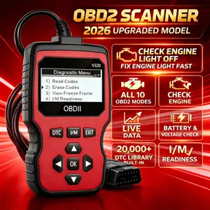OBD2 Engine Fault Code Reader, Multifunctional Car Diagnostic Tool, Automotive Scan Tool, Professional Car Scanner Diagnostic Tool for All OBD II Protocol Cars Since 1996