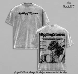 Rolling Stones Resurrection Vintage Washed Oversize T-Shirt / Hoodie / Tank Top, The Stone Rolled Away Christian Faith Streetwear, Jesus Apparel Christian Bible Verse Church Outfit Gym Pump Cover