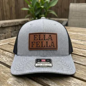 Ella Fella Western Outlaw Leather Patch Hat Vintage Americana Country Rodeo Lifestyle Cap Retro Cowboy Richards0n hathat Unisex Hat