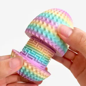 Rainbow & Luminous White Maze Puzzle Safe Secret Storage Jar for Money & Treasures Challenging Brain Teaser Fun Prank Gift for All Ages Home Entertainment Essential
